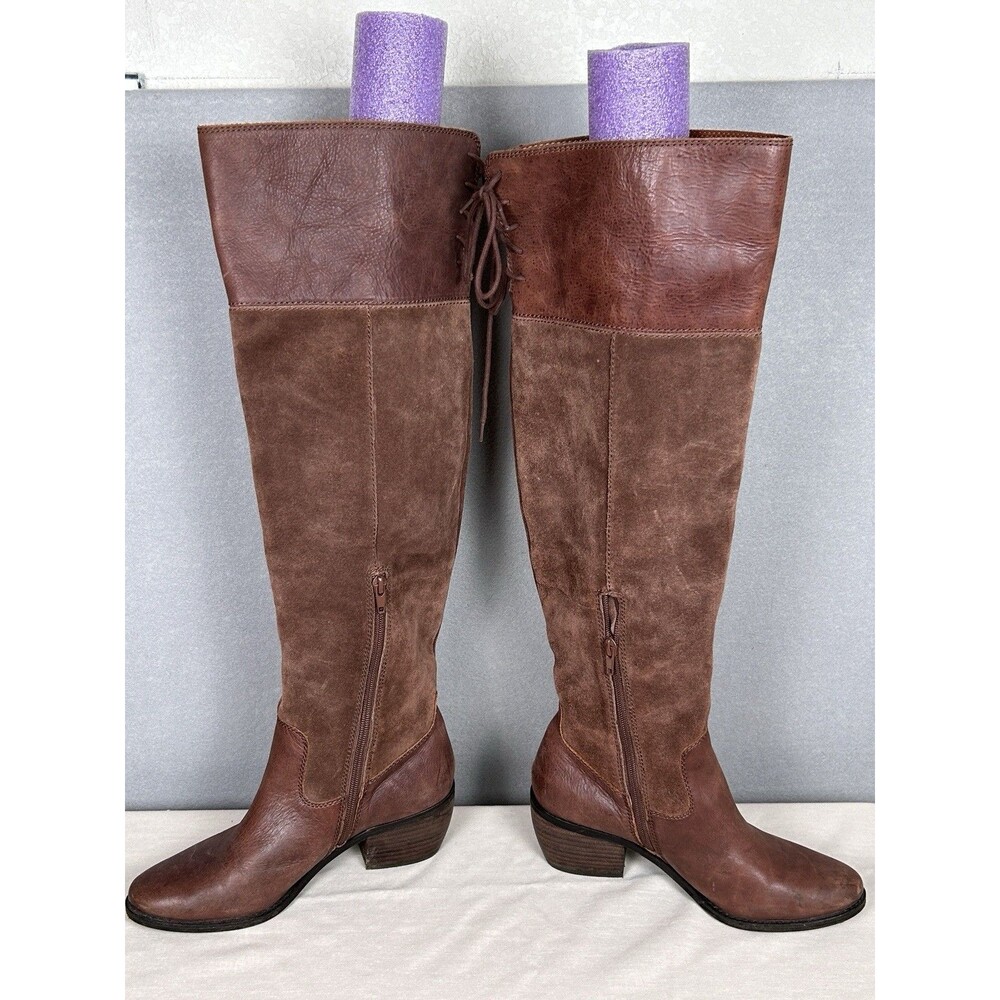 Lucky Brand Women's Komah Over-the-Knee Boot in Brown suede leatherSize 8.5 M